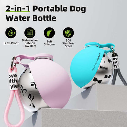 Bottle disassembled showing bowl, filter and lanyard