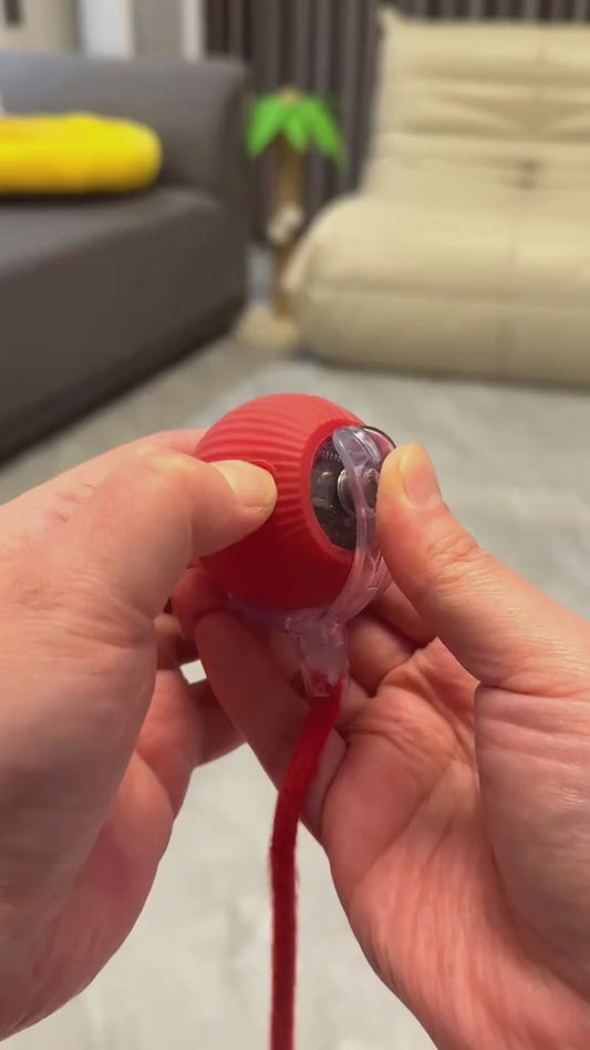 Interactive smart rolling ball toy in use