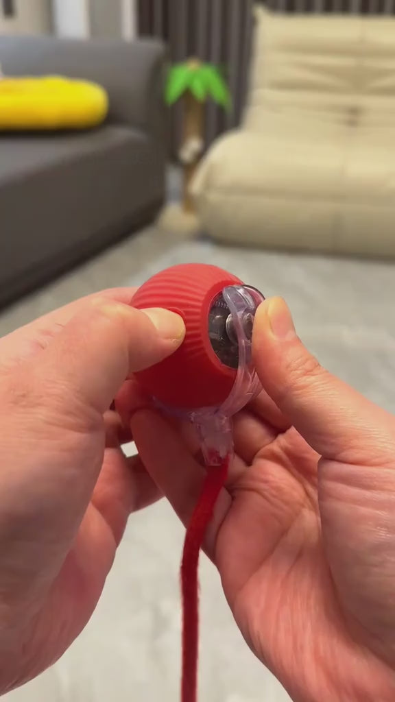 Interactive smart rolling ball toy in use